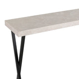 Console Table Light Grey Marble Effect