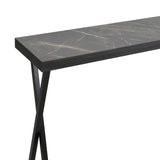 Console Table Dark Marble Effect