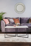 Coffee Table White Marble Effect