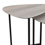 Nest Of 2 Side Tables Light Oak Effect