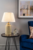 Round Side Table Dark Grey Stone Effect