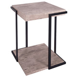 001ROY002 Square Table Concrete Effect