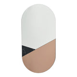 002JAL8040 Oval Mirror Rose Gold & Black 80Cm X 40Cm