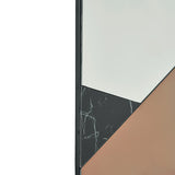 Oval Mirror Rose Gold & Black 80Cm X 40Cm
