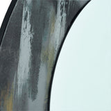 Round Mirror Grey Marble Print 80Cm