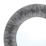 Round Mirror With Purple/Grey Frame 80Cm