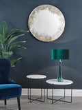 Round Mirror With Foxed Detail 80Cm