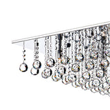 8 Light Flush Polished Chrome Crystal