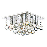 ABA5250 4 Light Flush Polished Chrome Crystal