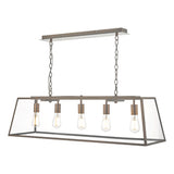 5 Light Bar Pendant Antique Copper