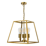 ACA8635 4 Light Lantern Natural Brass