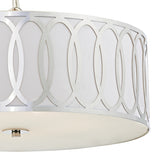 5 Light Pendant Polished Chrome White