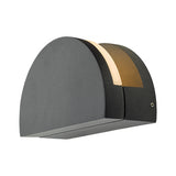 Half-Moon Adjustable Outdoor Wall Light Matt Grey Ip65 Led