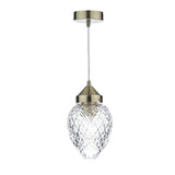 AGA0175 1 Light Pendant Antique Brass