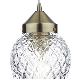 1 Light Pendant Antique Brass