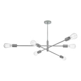 ALA0639 6 Light Armed Fitting Matt Grey