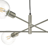 6 Light Pendant Satin Chrome