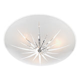 ALB532 3 Light Flush White/ Polished Chrome