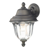 ALD1635 Outdoor Wall Light Black/Gold Glass Ip44