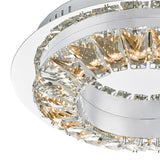 Flush Polished Chrome & Crystal Led