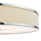 6 Light Single Pendant Polished Chrome Ivory