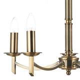 5 Light Dual Mount Pendant Antique Brass