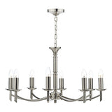 AMB0846 8 Light Dual Mount Chandelier Satin Chrome