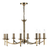 AMB0875 8 Light Dual Mount Pendant Antique Brass