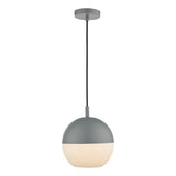 AND0139 1 Light Single Pendant Grey Opal Glass