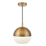1 Light Pendant Aged Brass