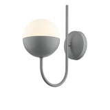 AND0739 Single Wall Light Grey Opal Glass