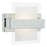 APT0750 Led Wall Light Polished Chrome & Glass