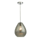 APU0110 Pendant Polished Chrome Smoked Glass
