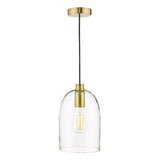 Pendant Satin Bronze Glass