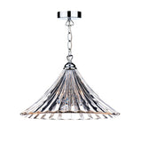 ARD868 1 Light Large Pendant Clear Glass Polished Chrome