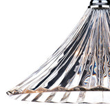 1 Light Large Pendant Clear Glass Polished Chrome
