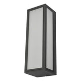 Outdoor Wall Light Matt Grey Frosted Glass Ip65 Led