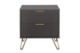 2 Drawer Bedside Charcoal