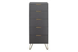 5 Drawer Narrow Charcoal
