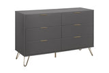ARL6CCHA 6 Drawer Chest Charcoal