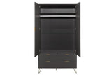 ARLWD22CHA 2 Door 2 Drawer Wardrobe Charcoal