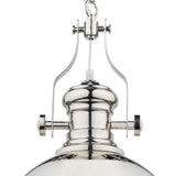 1 Light Pendant Polished Chrome