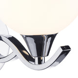 Wall Light Polished Chrome Opal Glass