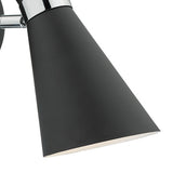 Single Wall Spotlight Matt Black Polished Chrome