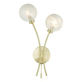 AVA0941 2 Light Wall Light Satin Brass Glass