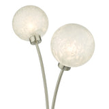 2 Light Table Lamp Satin Nickel Frosted Glass