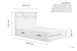 Double Storage Bed White