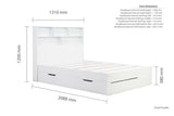 Small Double Storage Bed White