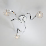 3 Light Semi Flush Polished Chrome