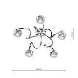 5 Light Semi Flush Polished Chrome
